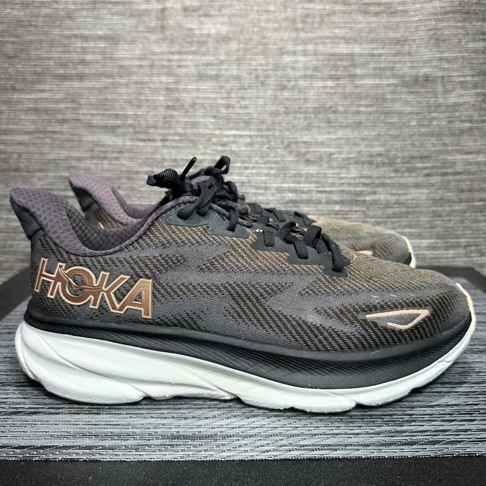 Hoka Clifton 9 Running Shoes Black Rose Gold 1132211 BRGL - Women's 9 B - Picture 7 of 16